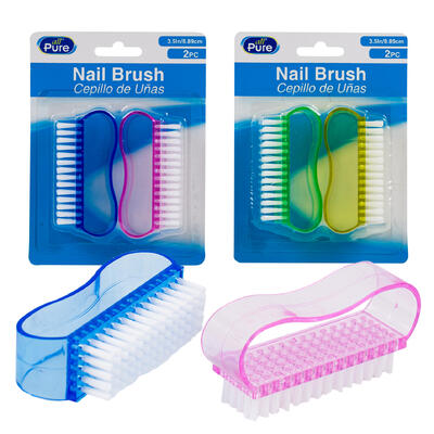 all pure 2pk nail brush- 3.5 - 4 assorted colors -- 48 per case