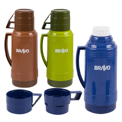 stainless steel vacuum flask- 60oz- assorted -- 12 per case