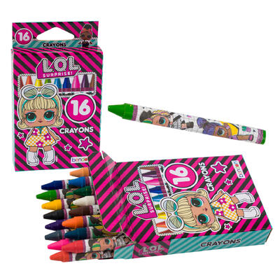lol surprise 16ct crayons -- 24 per case