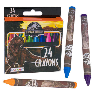 jurassic world 24ct crayons -- 24 per case