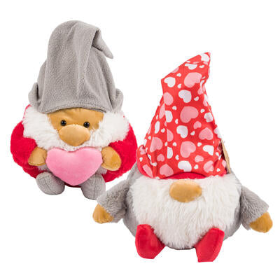 valentine gnomes plush- 13 - assorted -- 6 per case