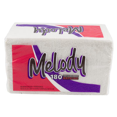 melody 180ct napkins -- 18 per case
