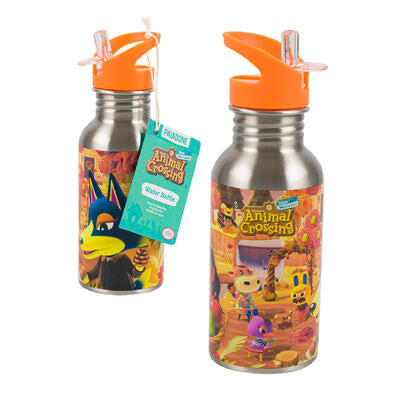nintendo animal crossing water bottle w straw -- 6 per box