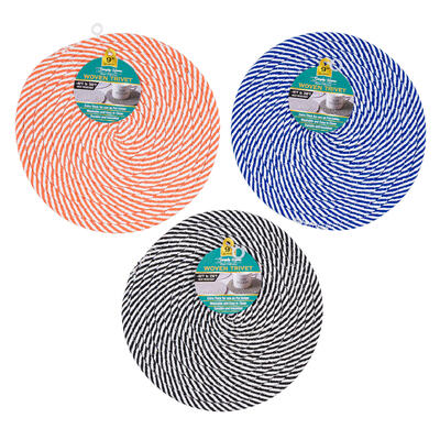 simply home round 2- tone trivet- assorted colors -- 48 per case