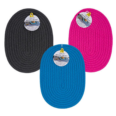 simply home trivet- 12 - 3 assorted colors -- 48 per case