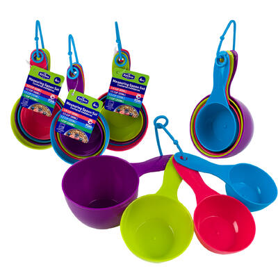 kitchen and co 4pc measuring spoon set- assorted -- 48 per case
