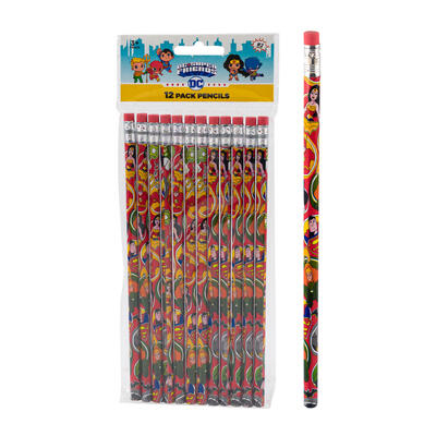 dc super heroes 12ct pencils -- 48 per case
