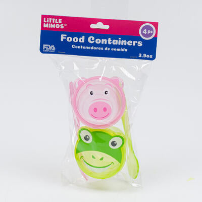 little mimos 2pk baby food container- 3.9oz -- 48 per case