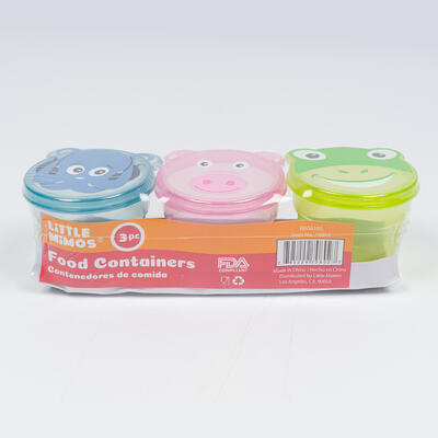 little mimos 3pk baby food container set- 3.9oz -- 48 per case