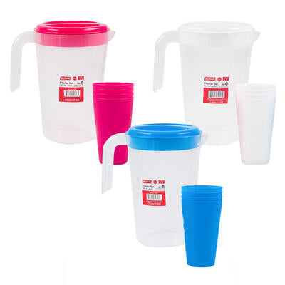 mr. handy pitcher set w 4 cups- 128oz -- 12 per case