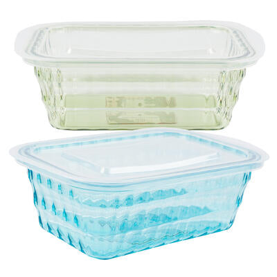 plastic food container- 33.8oz- 2 assortments -- 48 per case