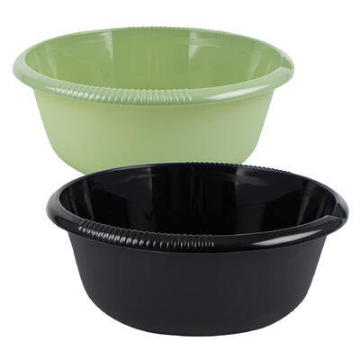 plastic basin- 12.5 d- 2 assortments -- 24 per case