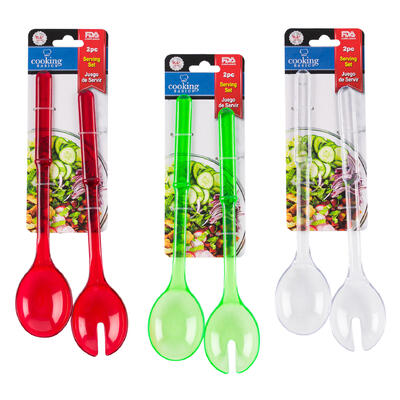 cooking basics 2pc plastic salad tongs- 11.41 -- 48 per case