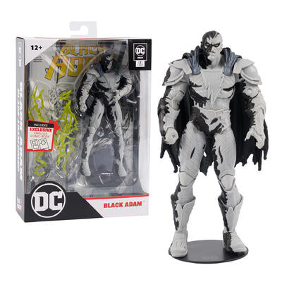 dc black adam action figure w comic- 7 -- 6 per case