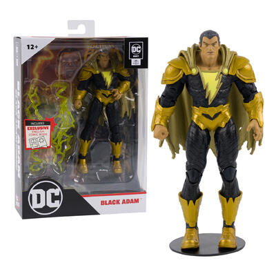 black adam action figure w comic- 7 -- 6 per case