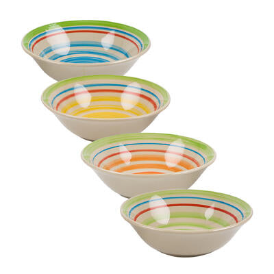 hand painted bowl- 7 - 4 assorted colors -- 36 per case
