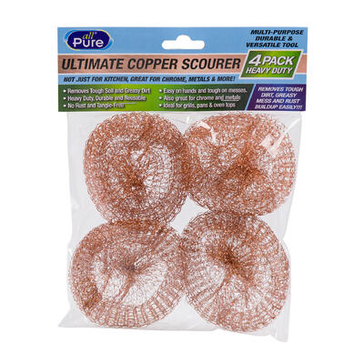all pure 4pc mesh copper scourer -- 48 per case