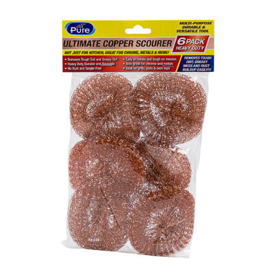 all pure 6pc mesh copper scourer -- 48 per case