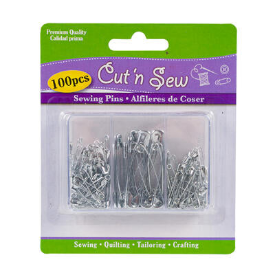 100pcs sewing pins- silver -- 24 per case
