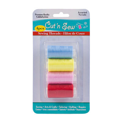 4pc sewing thread set- assorted colors -- 36 per case