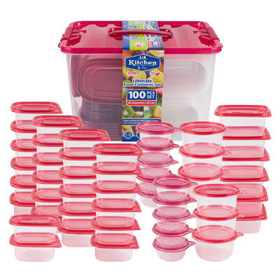 100pc food container set -- 4 per case