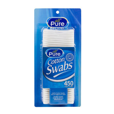 all pure 450ct plastic cotton swabs- 2.83 -- 48 per case