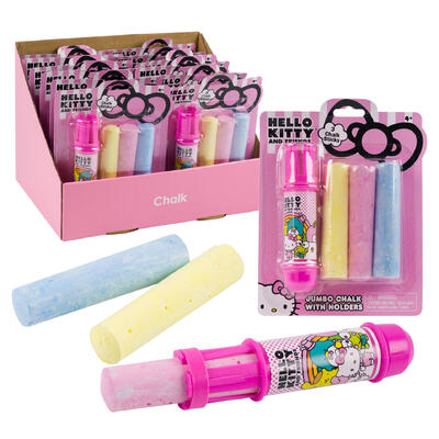 hello kitty 3pc jumbo chalk set -- 12 per case