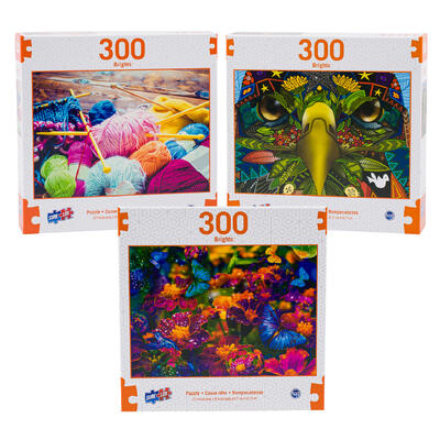 brights collection 300pc puzzle- 3 assortments -- 6 per case