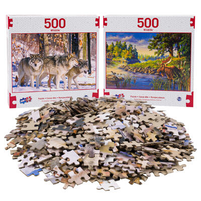wildlife collection 500pc puzzle- 2 assortments -- 6 per case