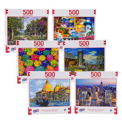 puzzler s choice 500pc puzzle- 4 assortments -- 6 per case
