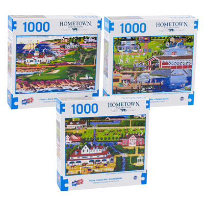 hometown 1000pc puzzle as is -- 6 per case