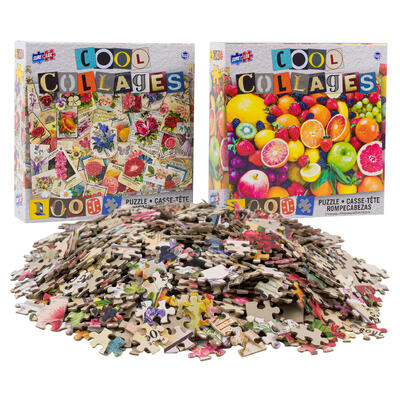 cool collages 1000pc puzzle- 2 assortments -- 6 per case