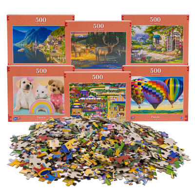 royale deluxe 500pc puzzle- 6 assortments -- 6 per case