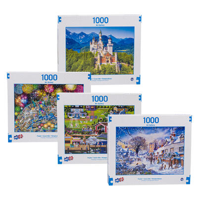 royale deluxe 1000pc puzzle- 4 assortments -- 6 per case