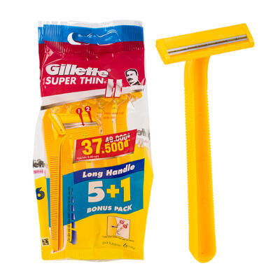 gillette 5 1pk super thin ii razor -- 12 per box