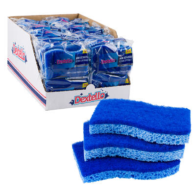3pk non- scratch scrub sponge -- 24 per case