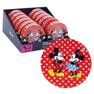 mickey and minnie 6pc round coaster set -- 12 per case