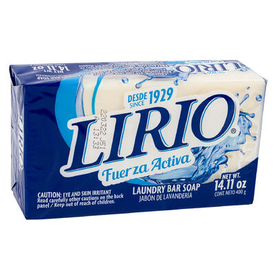 lirio laundry bar soap- 400gm- white -- 25 per case