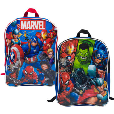 marvel backpack- 15 - 2 assortments -- 12 per case