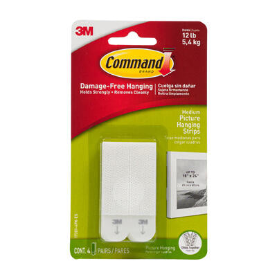 command 4pk hanging strip- 12lbs -- 24 per case