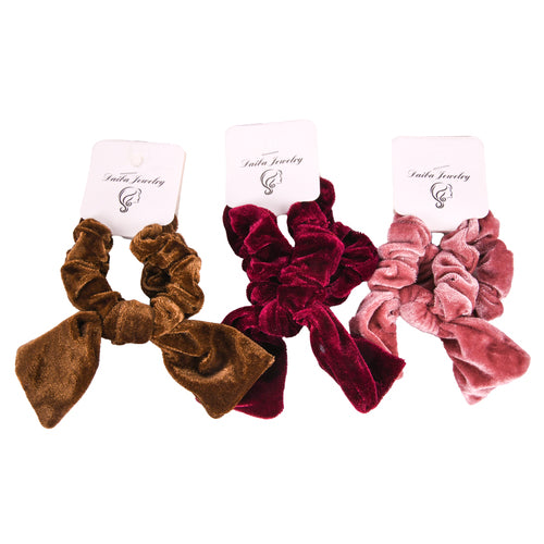 hair scrunchie asst colors sq046 -- 12 per box