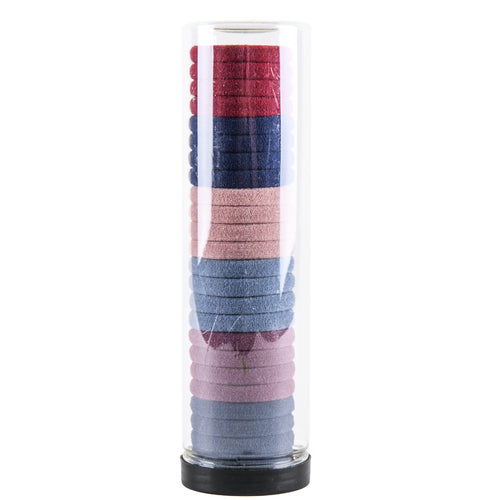 24pc hair tie tube 6 asst colors -- 12 per box