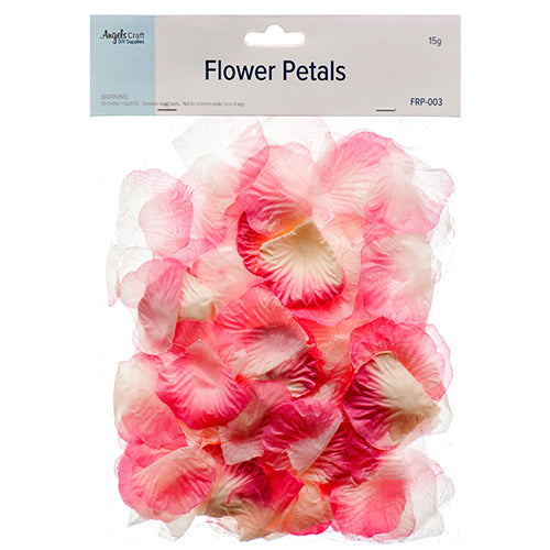 craft fabric flower petals pink -- 12 per box