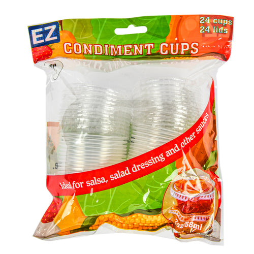 condiment cups w lids 24ct -- 36 per case