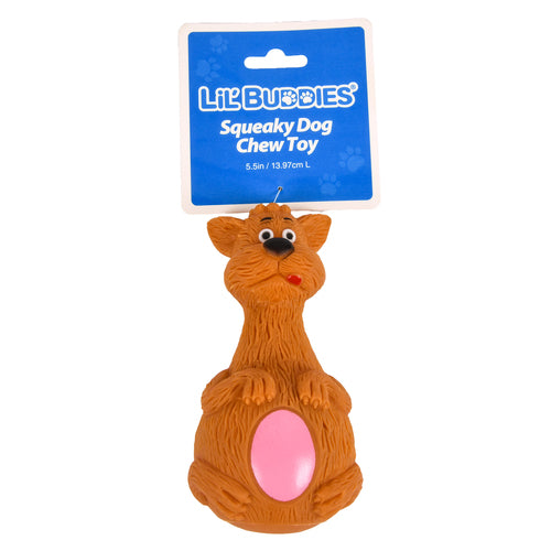lil buddies pet chewing squeaky dog w asst clrs -- 12 per box