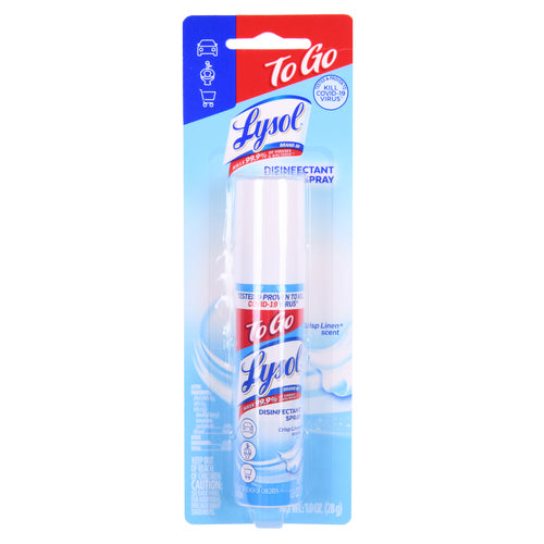 lysol disinfectant spray to go crisp linen 1 oz -- 12 per case