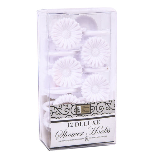 shower curtain hooks rose shell desing asst clrs -- 36 per box