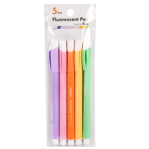 pastel lining highlighter 5ct w asst colors -- 12 per box
