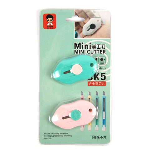 utility mini knife 2pk asst color -- 12 per box