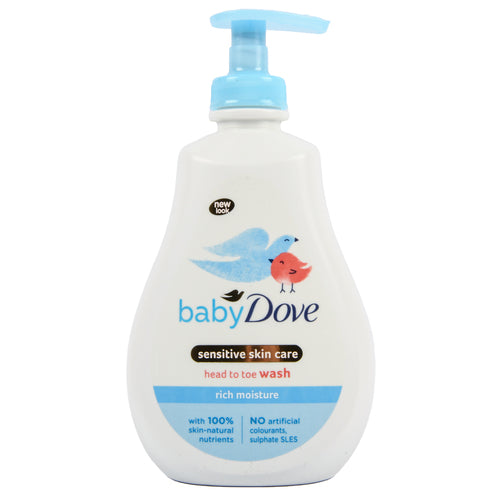 baby dove head to toe body wash rich moisture 400 ml -- 6 per case
